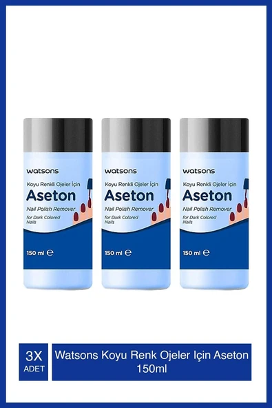 Watsons Koyu Renk Ojeler Için Aseton 150ml X 3 Adet