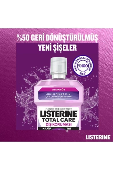 Listerine Total Care Hafif Tat Alkolsüz Ağiz Bakim Suyu Hafif Tat 500ml - 4