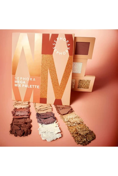 SEPHORA COLLECTION Mega Mix Palette-Yoğun Pigmentli Mat&Simli&Metalik Bitişli Göz Far Paleti 7,92G - 3