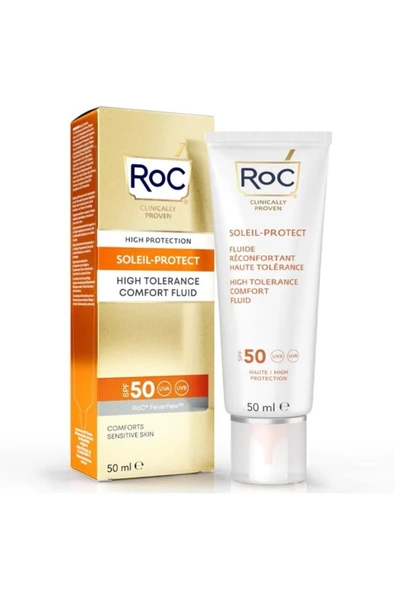 Roc Soleil Protect Kırışık Karşıtı Rahatlatıcı Likit Güneş Kremi Spf50 50ml.