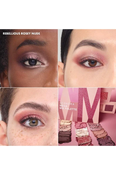 SEPHORA COLLECTION Mega Mix Palette-Yoğun Pigmentli Mat&Simli&Metalik Bitişli Göz Far Paleti 7,92G - 2