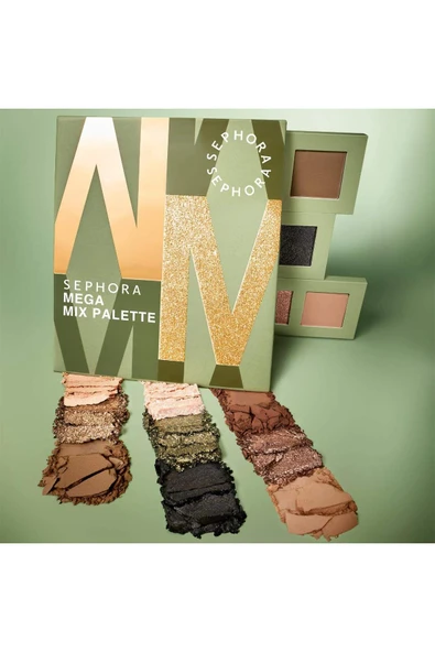 SEPHORA COLLECTION Mega Mix Palette-Yoğun Pigmentli Mat&Simli&Metalik Bitişli Göz Far Paleti 7,92G - 3