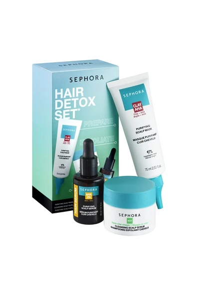 SEPHORA COLLECTION Arındırıcı ve Detoks Kiti - Saç Bakım Kiti 50 ml + 30 ml + 75 ml
