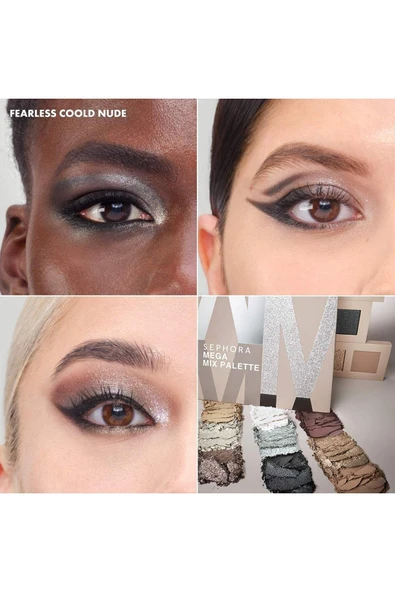 SEPHORA COLLECTION Mega Mix Palette-Yoğun Pigmentli Mat&Simli&Metalik Bitişli Göz Far Paleti 7,92G - 2