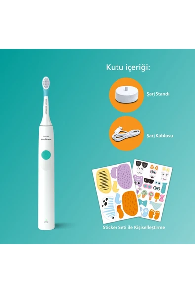 Philips Sonicare For Kids Şarjlı Diş Fırçası Çocuklar Için Sticker Hediyeli / Hassas Sonic Fırça - 4