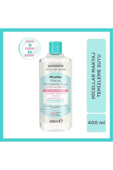 Watsons Organik Makyaj Pamuğu * 2 + Watsons 400 ML Micellar Makyaj Temizleme Suyu - 2