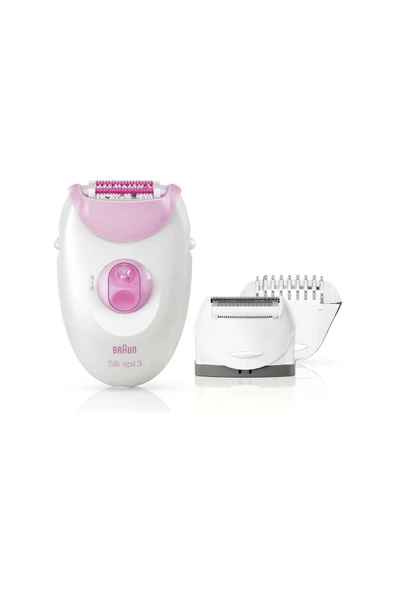 Braun Epilatör - 2 Ek Ataşmanlı Kablolu Epilatör - Beyaz/pembe - 1
