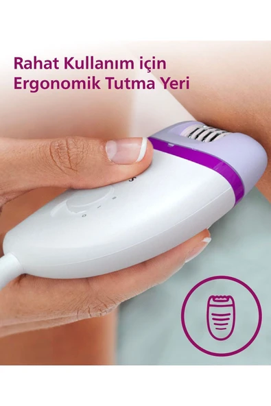 Philips BRE225/05 Kablolu Epilatör,Bacak İçin Kullanım,2 Hız Ayarı,Yıkanabilir Başlık - 5