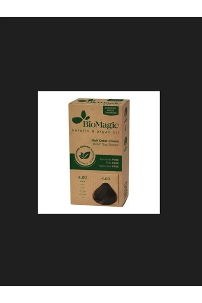 BIOMAGIC Organik Saç Boyası Kahve No: 4.00//60 Ml,