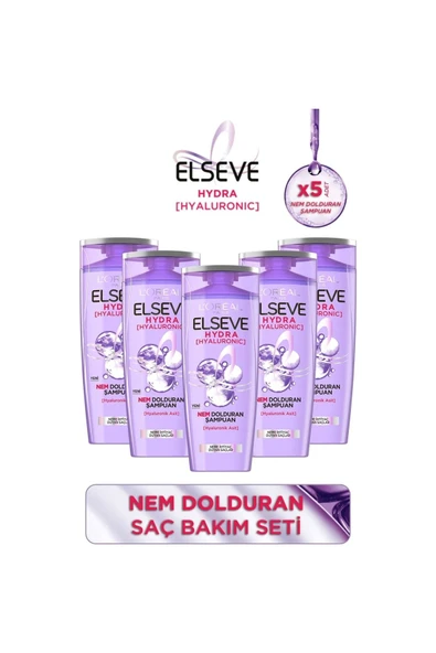 ELSEVE 5'li Hyaluronic Şampuan Seti
