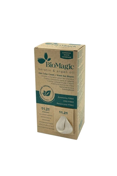 BIOMAGIC Doğal Oraganic Sarı 11.21 Kristal Krem Süper Saç Boyası _ Ml……Koçak_61