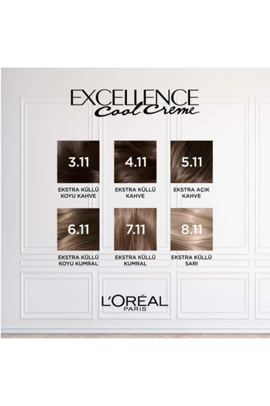 L'Oreal Paris L'Oréal Paris Excellence Cool Creme 6.11 Ekstra Küllü Koyu Kumral Saç Boyası - 3