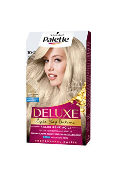 Palette ( 2 ADET ) Palette Deluxe Saç Boyası 10-2 Platin Sarısı