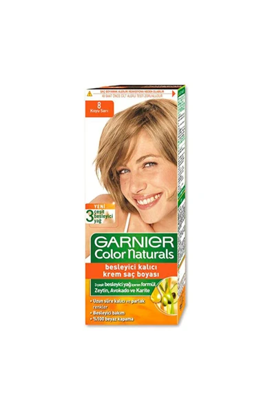 Garnier Color Naturals Saç Boyası - No:8 Koyu Sarı - 1 adet