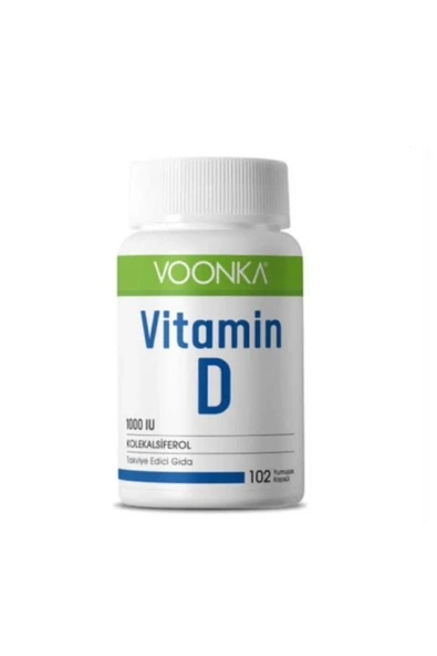 Voonka Vitamin D İçeren Takviye Edici Gıda 102 Kapsül