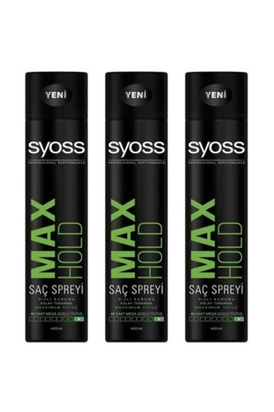Syoss Saç Spreyi Max Hold 3 X 400 ml