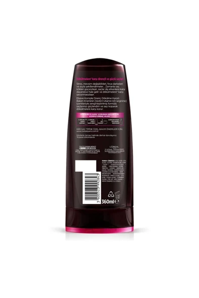 ELSEVE Marka: Komple Direnç Karşıtı Saç Bakım Kremi 360 Ml Kategori: Saç Kremi - 3