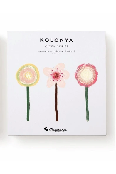 Paşabahçe Kolonya Çiçek Serisi 3lü Set Manolyalı & Kirazlı & Güllü