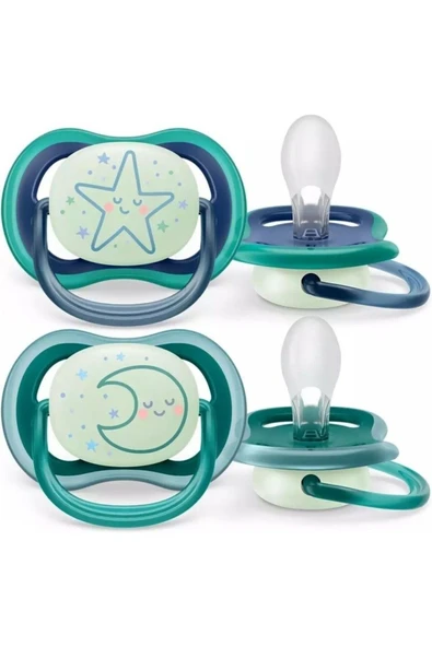 Philips Ultra Air Gece Emziği 6-18 Ay, 2'li Paket, Erkek SCF376/13 - 3