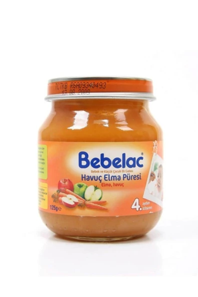 Bebelac Kavanoz Mama Havuç Elma Püresi 125 Gr X 10 Adet