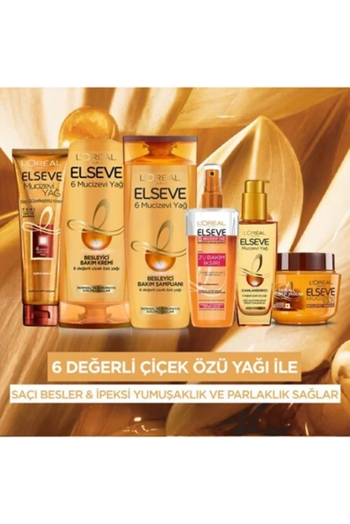 ELSEVE MİRACULOUS OİL HAİR BEAUTİFYİNG BRİGHTENİNG CREAM 150 ML - ALL HAİR TYPES CHARMS1402 - 5