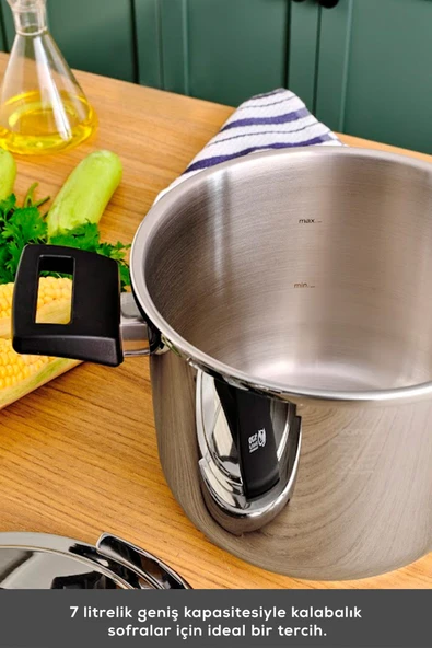 Karaca Marsilya Indüksiyon Tabanlı Düdüklü Tencere 7 Litre - 6