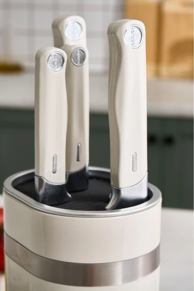Karaca Mastermaid Cream 6 Parça Standlı Bıçak Seti - 4