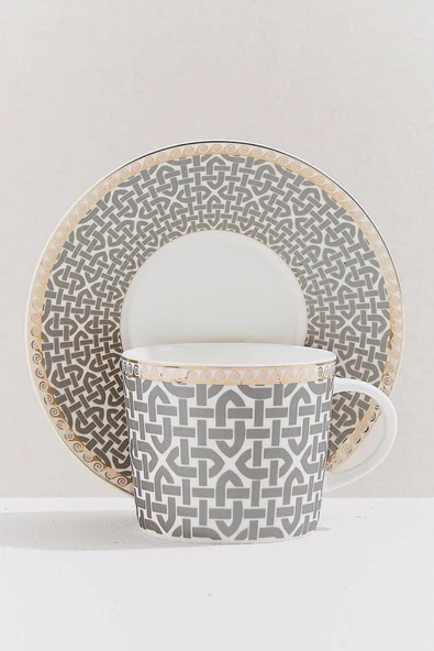 Paşabahçe Kahve Link Porselen Çay Fincanı Krem Kahve - 5