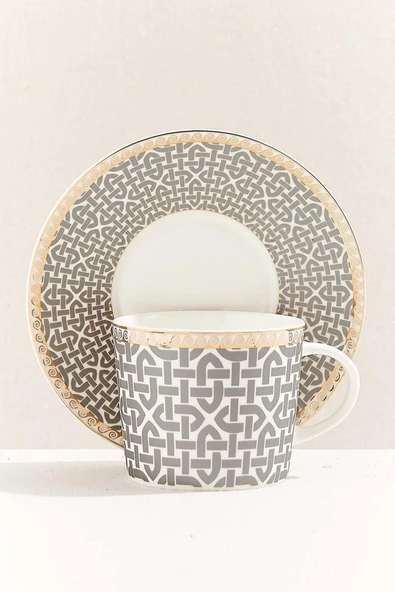 Paşabahçe Kahve Link Porselen Çay Fincanı Krem Kahve - 2