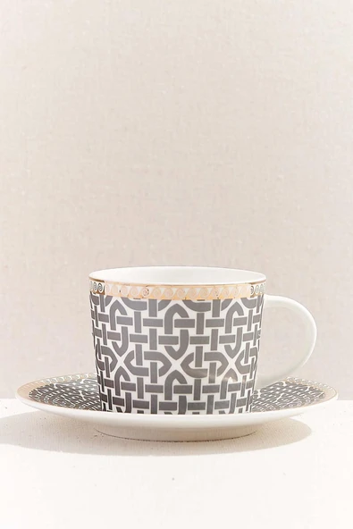 Paşabahçe Kahve Link Porselen Çay Fincanı Krem Kahve