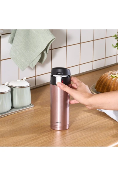 Karaca Çelik Sızdırmaz Termos 450 ml Rose Gold