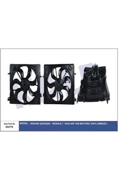 Kale 353770 Oto Radyatör  Fan Motoru Davlumbazlı Nissan: Qashqai Iı / Kadjar 1.5 - 1.6dcı 2013- ürün görseli 1