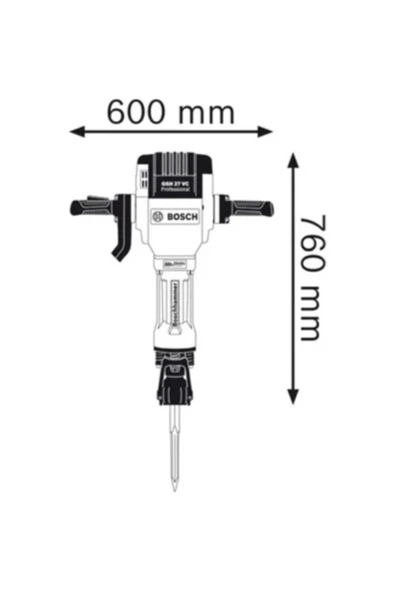 Bosch Professional GSH 27 VC Kırıcı (2.000 W, 29,1 kg, 62 J)  Kırıcı - 2