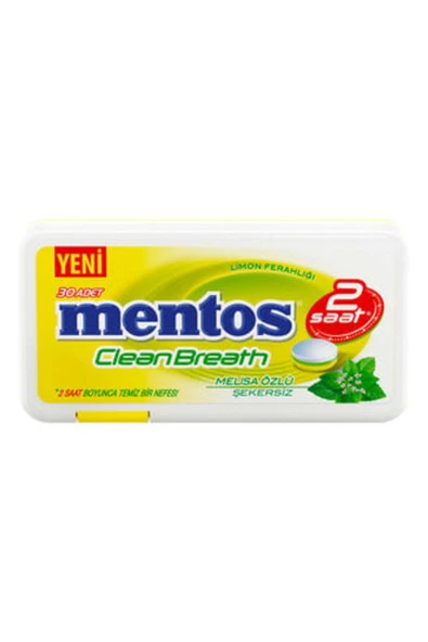 Mentos 2 Saat Temiz Nefes Limon Ferahlığı 21 Gr ( 2 ADET )