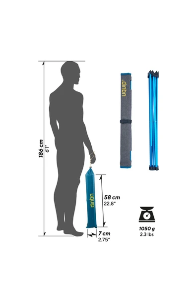 Uquip Liberty Ultra Hafif Gri Kamp Masası - 4