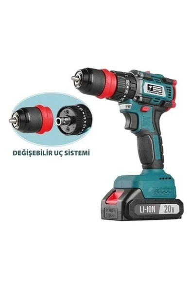 Ennalbur Cat Power 1350 Akülü Vidalama Makinesi 20 V 2,0 Ah - 2
