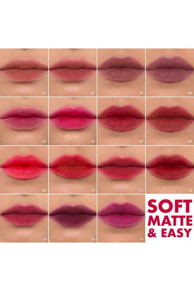 SEPHORA COLLECTION Soft Matte & Easy - Pürüzsüzleştirici Mat Ruj - 3