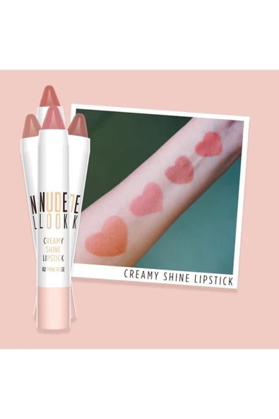 Golden Rose Nude Look Creamy Shine Lipstick No: 04 Coral Nude - 2
