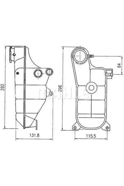 Mahle 8MA376755151 8ma376755-151 Radyatör Yedek Su Deposu W124 83-93 ürün görseli