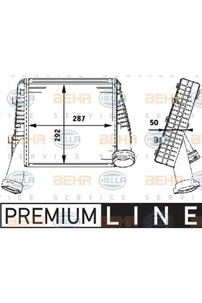 Mahle 8ML376723481 BEHR 8ML376723-481 Turbo Radyatörü Touareg 5.0TDI 4.2TDI V8 02-10 Q7 4.2TDI 07-15 Cayenne 4.5 02-07 ürün görseli 1