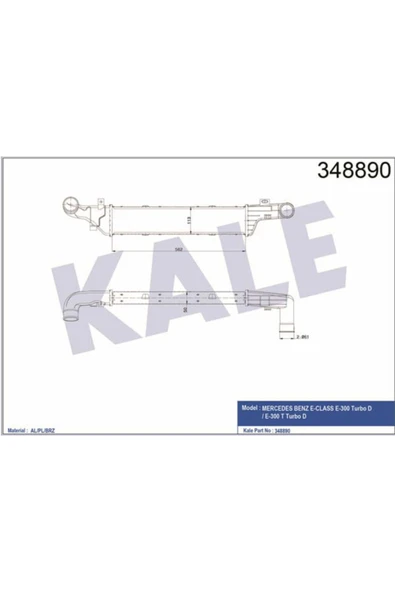 Kale 348890 OTO Radyatör  Intercooler E Class E 300 Turbo D E 300 T Turbo D