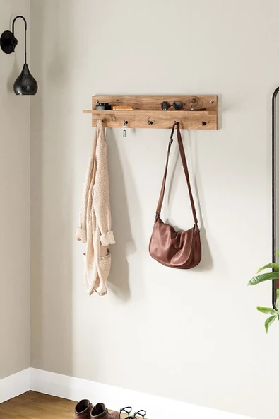 interGO Modern Duvar Askısı Portmanto Askılık Vestiyer Atlantik Çam - 2