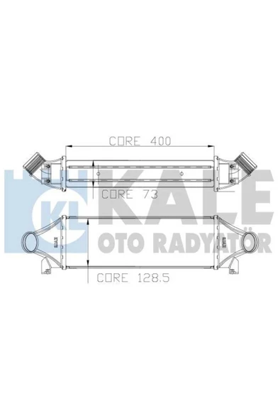 Kale 020CAC030 OTO Radyatör 0 Turbo Radyatörü Transit V184 V347 00- 400X127X73 ürün görseli 1