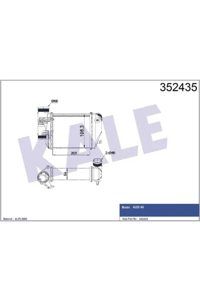 Kale 352435  INTERCOOLER A6 2.7-3.0 TDI 04- ürün görseli 1