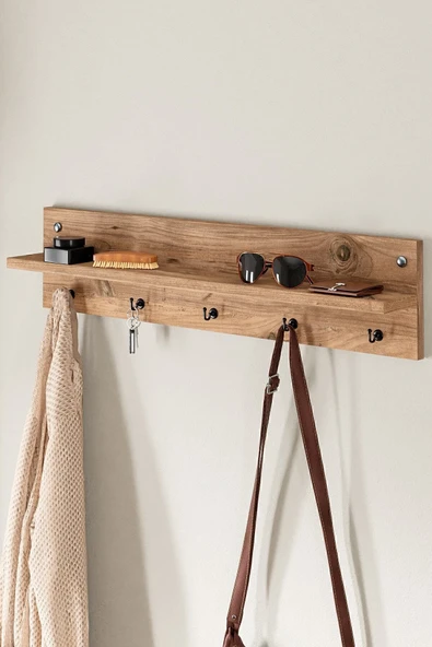 interGO Modern Duvar Askısı Portmanto Askılık Vestiyer Atlantik Çam