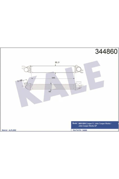 Kale 344860 OTO Radyatör  Turbo Radyatörü Mını