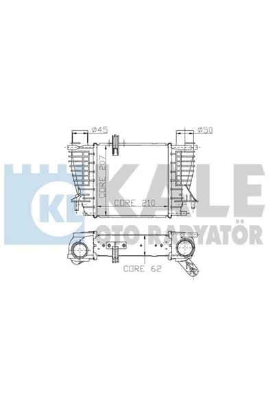 Kale 050CAC020 OTO Radyatör 0 Turbo Radyatörü CLIO III 05- Modus 04- Al Pl Sıstem ürün görseli 1