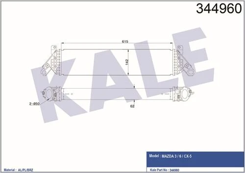 Kale 344960  Intercooler Al Pl Brz 3-6-cx-5 Sh0113565