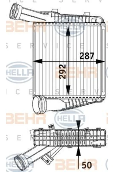 Mahle CI142000P KNECHT  Turbo Radyatörü Intercooler Sağ 07- Touareg Q7 Cayenne 3.0TDI ürün görseli 1