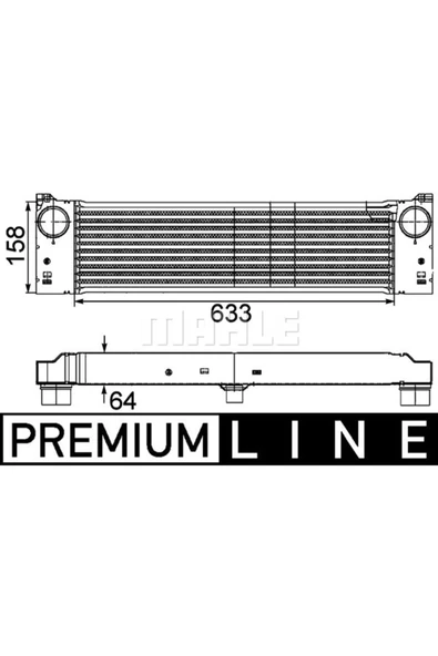 Mahle CI192000P KNECHT Turbo Radyatörü 633×158×64 W639 Cdı 2.0 Cdı 2.2 Cdı 3.0 Om 646.982 Eno:8Ml376746491 ürün görseli 1